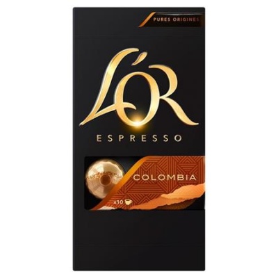 Kávékapszula, Nespresso® kompatibilis, 10 db, JACOBS DOUWE EGBERTS "L`OR Colombia"